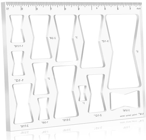 Soimuk Router Templates for Woodworking,Router Jig Butterfly Inlay Templates Decorative,13-in-1 Bowtie Router Templates(10 * 7.8 inches)