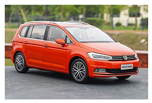 NALora Motorfahrzeuge Replika Auto Boutique 1:18 Für Volkswagen Touran L MPV Geschäftswagen Alloy Scale Diecast Car Model Adult Collection Originalgetreue Nachbildung (Color : Orange)