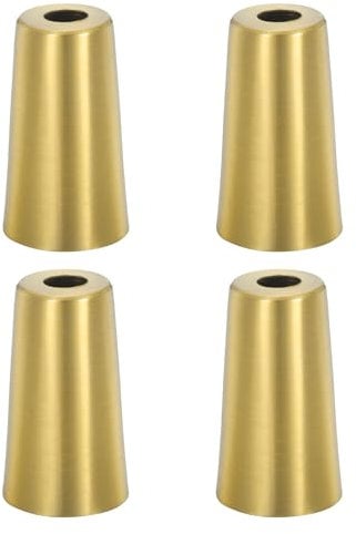 sourcing map Furniture Leg Cover, 4 Pack Round Metal Chair Leg Cover Caps, Great for Sofa, Table, Chair (2.1, Gold Tone)