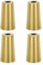 sourcing map Furniture Leg Cover, 4 Pack Round Metal Chair Leg Cover Caps, Great for Sofa, Table, Chair (2.1, Gold Tone)