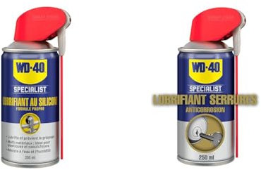 WD-40 Specialist • Lubrifiant Au Silicone • Spray Double Position • Formule Propre & Lubrifiant Serrures • Spray Double Position • Anticorrosion
