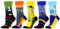 WeciBor Damen Lustige Bunte Socken, 5 Paar Mehrfarbig Ölmalerei-Muster, Größe 39-42