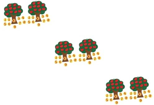 SEWOART 6sätze Zahlen-matching-spielzeug Mit Apfelbaum-thema Für Lernspielzeug Zur Zahlenvermittlung Stil Zufällig Für Kreative Spiele Und Dekoration