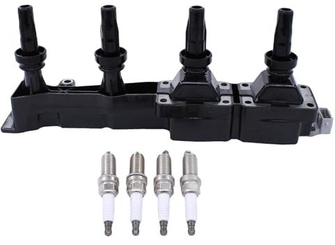 Zündspule Zündkerzen Zündmodul Stabzündspule Zündanlage Zündspulenmodul Zündkerzensatz für Berlingo C2 C3 C4 Xsara Picasso 1007 206 CC 207 307 SW 308 Partner Tepee 1.6 VTi 1.6 16V LPG 1.6 BioFlex