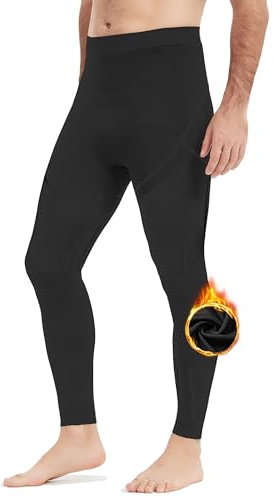 NOOYME Herren Thermounterwäsche Lange Unterhose für Winter Sport - Warme Funktionsunterwäsche Leggings Skiunterwäsche