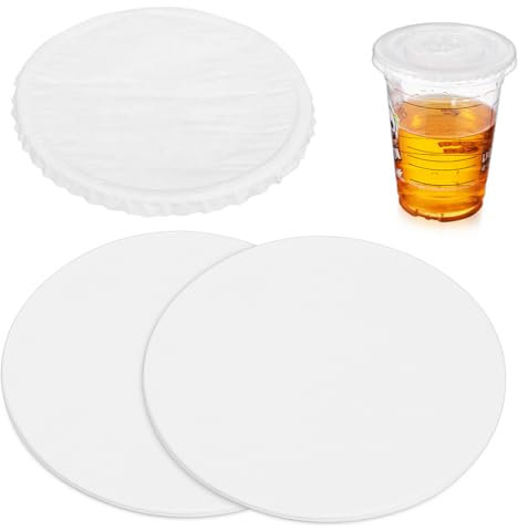 NULYLU 50pcs Spill Paper Cover Cup Protector Beverage Sealing Paper Reusable Drink Covers Leak Cup Sealer Film
