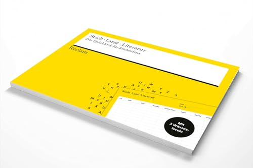 Stadt · Land · Literatur. Der Quizblock für Bücherfans: Mit 3 Wissensleveln – 60 Spielbogen zum Abreißen – Der überraschende Spielspaß zum Thema Literatur – Das perfekte Geschenk für Bücherwürmer