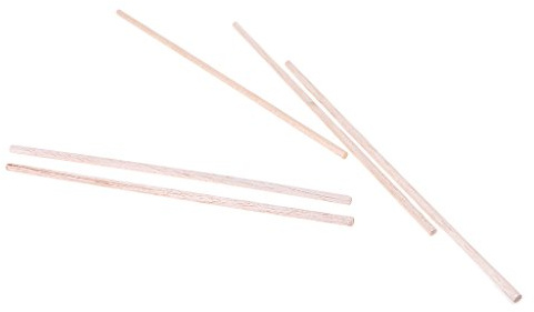 Lot de 5 baguettes rondes en bois de balsa 6 x 250 mm
