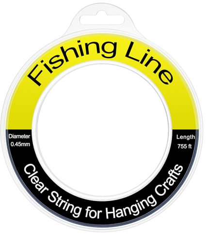 Clear Fishing Line Wire 0.45mm, 755ft Invisible Clear Nylon String for Hanging Balloon Garland Crafts Picture Decorations Bracelets Necklaces Jewelry Making Beading