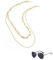 Brillenketten Gläser Sonnenbrille Lanyard Halter Brillenkette für Damen Sonnenbrillen Lesebrillen Brillen Cord Brillenkette Brillen für Sonnenbrillen Und skibrillen Zubehör für Frauen (GOLD HIP POP)
