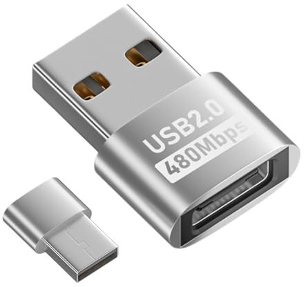 Adaptador tipo C a USB, convertidor de adaptador tipo C | Adaptador USB a USB C | Cargador de conversión Plug and Play | Convertidor de cable de carga tipo C hembra a macho | Adaptador USB para viajes
