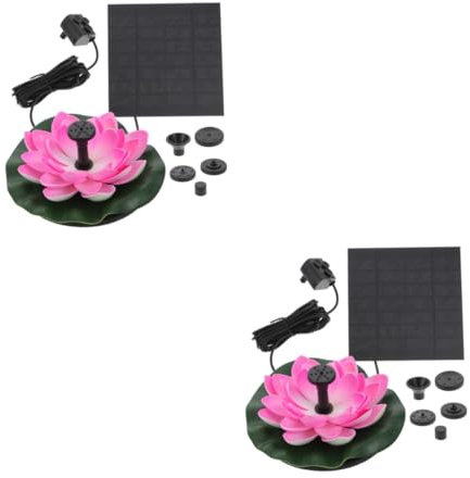 POPETPOP 2St Solarbrunnen solarbrunnem wasserfontäne solar solar-teichpumpen tauchfähig Pumpe für Wasserspiele solarbetriebener brunnen Solar-Seerosenpumpe Technische Kunststoffe Colorful