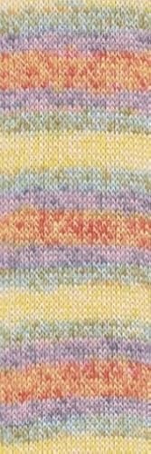 WOOLADDICTS Footprints 1115.0016 - Yellow/Fire/Lilac