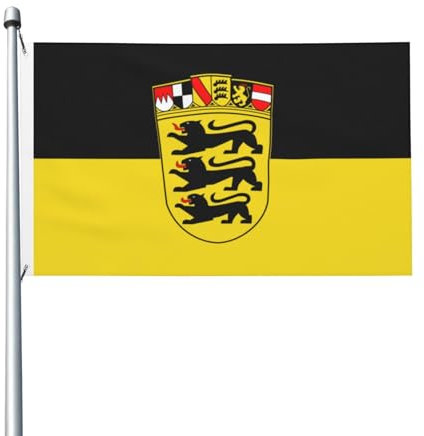Flagge des Bundesstaates Baden-Württemberg, 90 x 150 cm, doppelseitige Flagge, robustes Banner für den Innen- und Außenbereich, 90 x 150 cm