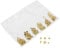 FOMIYES Metal Spikes Rivets Studs for Nail Art 6 Pack Decorative Nail Bead Rivets for Diy Manicure