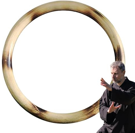 Rattan Training Ring, Wing Chun Strength Trainer, Traditional Wrist & Grip Exercise Tool, Durable Martial Arts Equipment for Home and Gym, 0.87 inches 200g Chun Ring