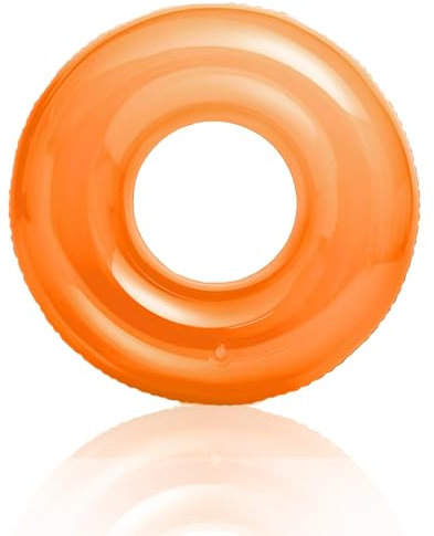 Flotadores Anillo Piscina para Adultos, Rueda Hinchable con 90cm, Naranja Neón Anillo Inflable Piscina de PVC Anillos de Natación Piscina Flotante Playa Fiesta De Agua Verano para Adultos Niños
