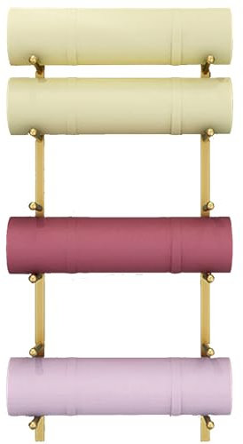 MEOYCHB Yogamattenhalter,Yoga Mat Holder Wall Mount Storage Rack,Metallische Yogamatten-Aufbewahrung,Home-Fitnessstudio-Zubehör, Büros und Studios(Size:6 Layers,Color:Gold)