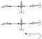 2 Stück Stinger Haken Mit Vorfach System, Screw In Hecht Systeme Für Gummifische, Mit Jigkopf, Shallow Rig Hecht Stinger Systeme, Für Köder Der Größen S, M, L (M)