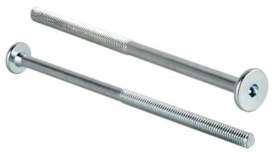 Lot de 100 vis à tête cylindrique M6 x 120 mm avec tête plate à six pans creux pour connecteur de meubles