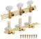 2 Pièces Mécaniques pour Guitares Classiques, Guitare Classique Tuning Pegs 3L+3R avec Boutons Blancs, Mécaniques d'Accordage de Remplacement pour Guitare Acoustique et électrique