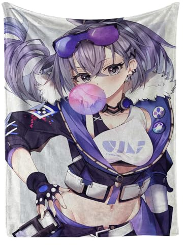 Xingbiyou Honkai Star Rail Silver Wolf Flanell Decke, Flauschige Wohndecke, Sofadecke (150x200cm)