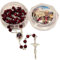 TMFGLERI Pope Leo Xiv Red Rose Petals Scented Wooden Rosary,2025 First American Pope,Handmade Wooden Catholic Rosary,Ideal for Catholic Faithful (1pcs)