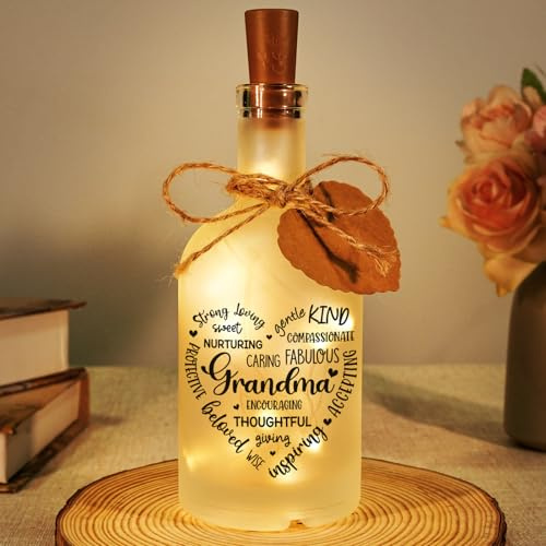 Grandma Gifts, Grandma Birthday Gifts - Bottle Decorative Night Lights | LED Gifts for Xmas Mothers Day Birthday Presents for Grandma Nanny Gran Nan Nanna