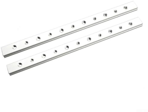 2 st aluminiumlegering T-spår reglage för träbearbetningsbord arbetsbänkar och sågtillbehör (300 mm)