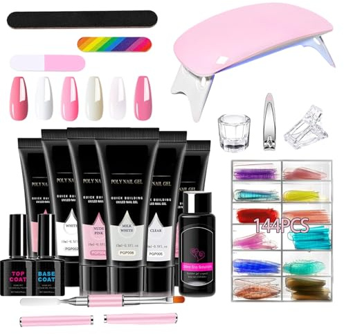 Gel Extension Nagel-Set 6 Farben Leicht