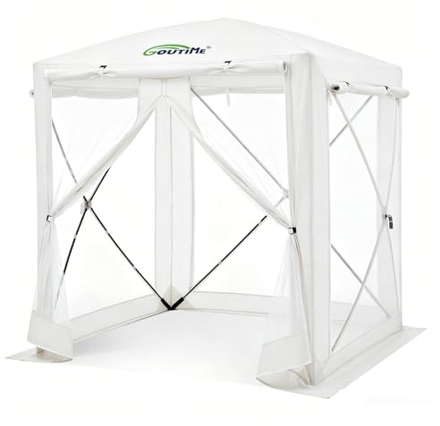 Goutime Gazebo Automatizzato 150x150x190 cm, protezione doppia anti-insetto