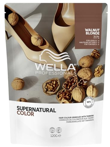 Wella Supernatural Color 6/01 Velvet Brunette 120 g | Tinción profesional con efecto natural, cobertura suave y reflejos brillantes, resultado natural y uniforme