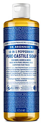 Dr Bronner's Peppermint Castile Liquid Soap - 473ml