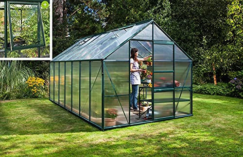 Vitavia Meridian 1 11500 HKP 4 mm, smaragd Gewächshaus 2 Dachfenster 1 Seitenfenster