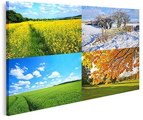 islandburner Bild auf Leinwand Vier Jahreszeiten Collection Landschaft Horizontal Bilder Wandbilder Poster