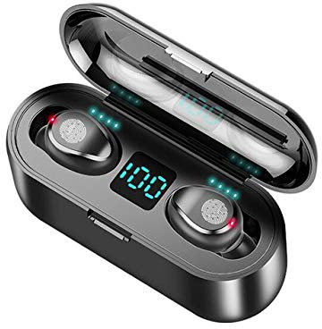 Wireless Earbuds,Bluetooth 5.0 Headphones Waterproof IPX5 150H Playtime Noise Cancelling Single/Twin Mode Touch Stereo True Wireless Sports Earphones with 2000mah Quick Charging Case