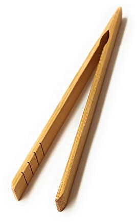 Maitre chef Pince a Toast Bambou 17 cm - Pain grillé - Idéal pour Le Petit déjeuner