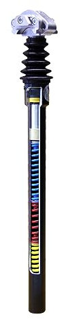 Airwings EXPLETO TRAVEL Gefederte Sattelstütze mit Linear-Kugellager, 425mm Länge (Medium, Ø27,2mm)