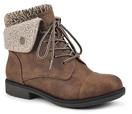 CLIFFS BY WHITE MOUNTAIN Women's Duena Hiking Style Boot, Tobacco/Fabric/Fleece, 8.5 M