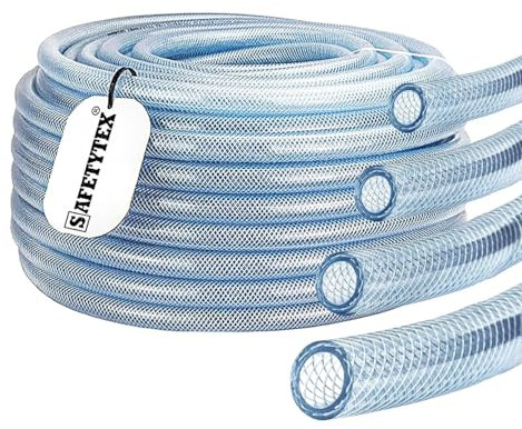 Safetytex PVC Schlauch Druckluftschlauch - Abriebfest & Alterungsbeständig - Druckluftschlauch - Kompressorschlauch - Rollenlänge bis 50m - Durchmesser Innen-Ø x Außen-Ø 16/23 mm