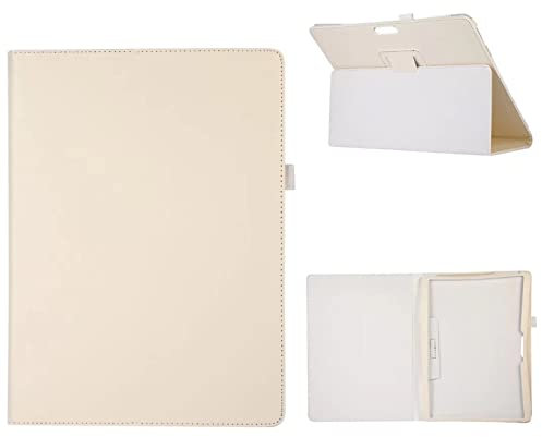 BAUBEY Case for Microsoft Surface Pro 8, Ultra Slim Multi-Angle Protective Stand Cover, Shockproof PU Leather Cover with Pencil Holder for 13.0 Microsoft Surface Pro 8 2021 Release (White)