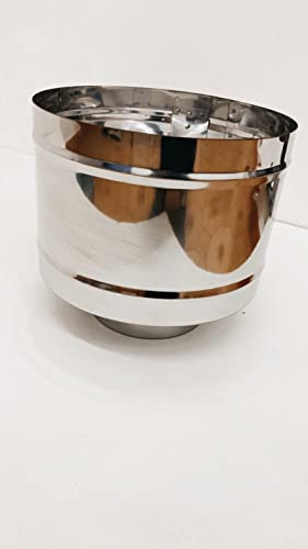 Terminale a botte tondo cappello fumaiolo antivento antipioggia (120mm femmina)