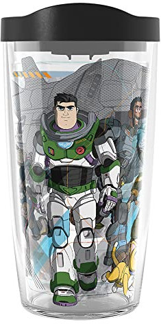 Tervis Made in USA Double Walled Disney Pixar Toy Story Buzz Lightyear Group Insulated Tumbler Cup Keeps Drinks Cold & Hot, 16oz, Classic