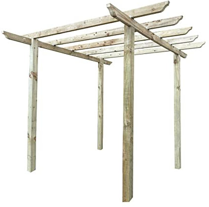 PGS Heavy Duty Wooden Pergola Kit Garden/Patio/BBQ/Hot Tub (Height: 3metre | Width/Length 2.4m Champion Design Rafters)