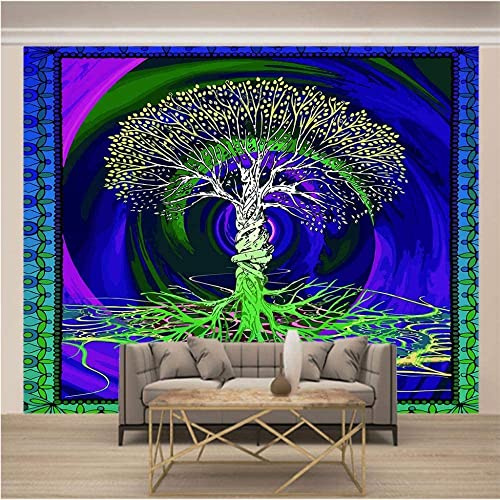 Papier Peint Photo Murale - Arbre De La Vie - Papier Peint Auto-Adhésif - Sticker Mural 3D Pour Chambre À Coucher - Affiche Murale 3D Décoration Cadeau Photo - Pour Salon Bureau Ch 140 x 70 cm (LxH)