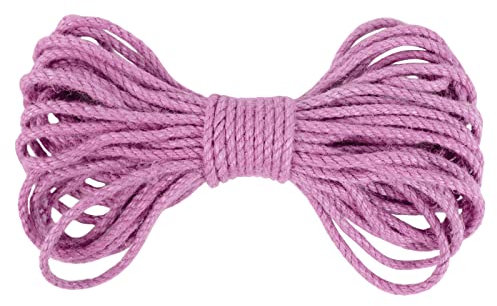 LEREATI Ficelle Jute, Corde Jute 5mm x 10m Corde Chanvre Naturelle Solide, Ficelle Jardin pour Décoration, Bricolage, Jardinage, L'emballage Cadeau, Artisanat, Arts Créatifs (Rose)