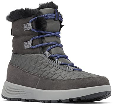 Columbia Damen Slopeside Peak Luxe Wanderschuh, Shark/Clematis Blue, 40 EU