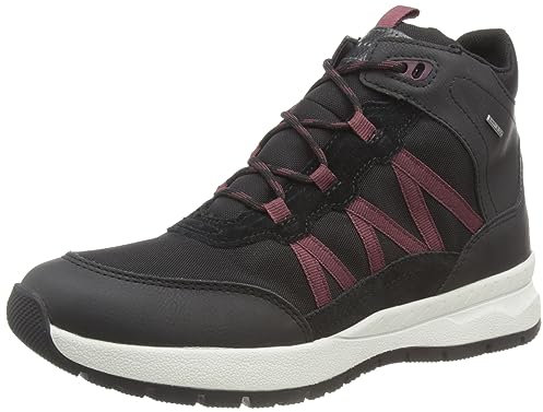 Geox D BRAIES B ABX A Sneaker, Black, 38 EU