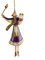 Engel Weihnachten Baumschmuck Figur Deko Hänger Christbaumschmuck Ornament 15 cm (lila-weiß mit Stern)
