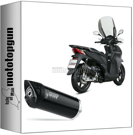 mivv scarico omologato nocat mover inox nero compatibile con honda sh 300 2007 2008 2009 2010 2011 2012 2013 2014 2015 2016 2017 2018 2019 2020 mototopgun